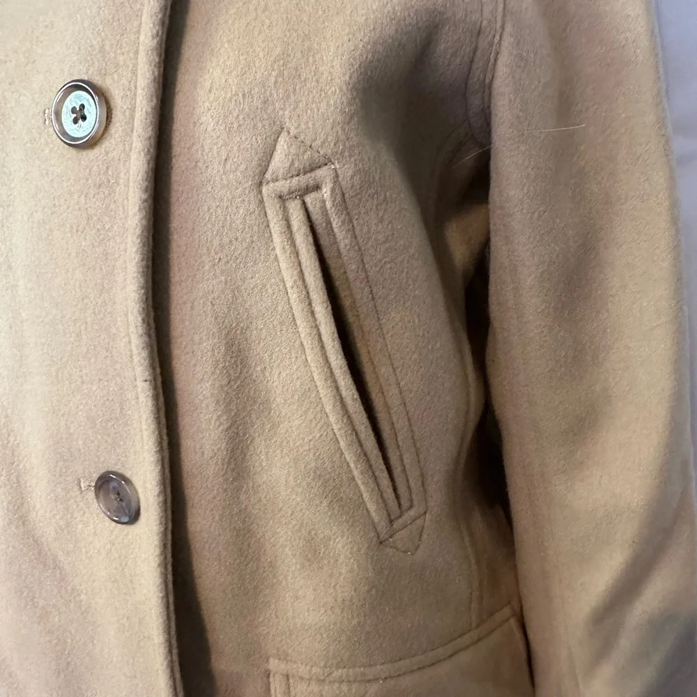 J. Crew Camel Double-Breasted Pea Coat